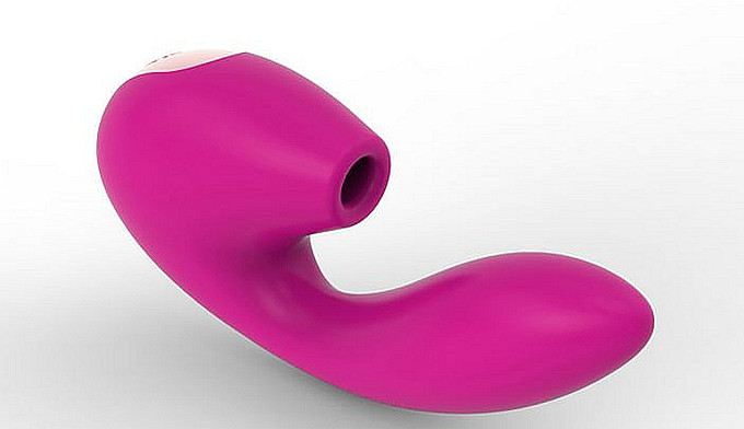 Vibrator roz cu stimulare prin aspirație a clitorisului