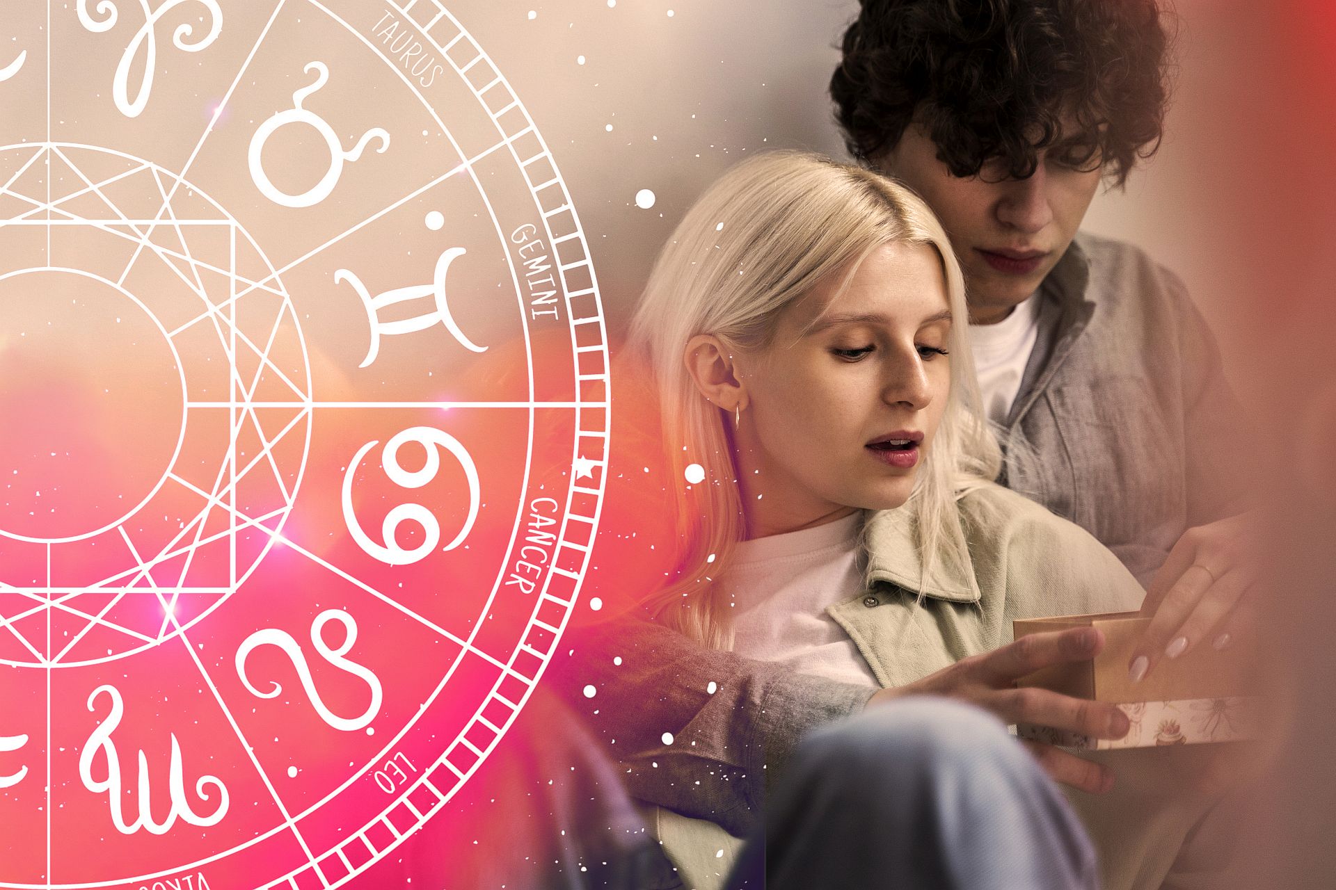 Cuplu lectură despre semnele zodiacului