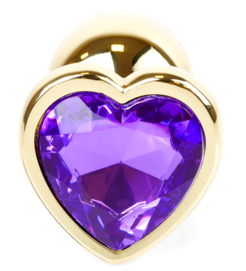 Dop auriu cu inimă violet