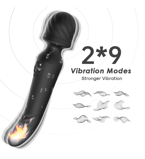 Vibrator încălzit - Mission negru