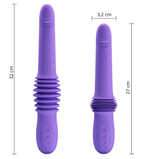 Vibrator violet cu mișcare alternativă