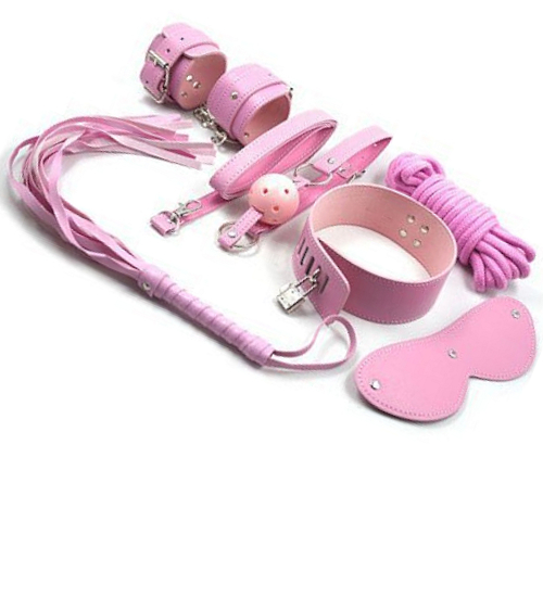 Set BDSM roz - 7 articole