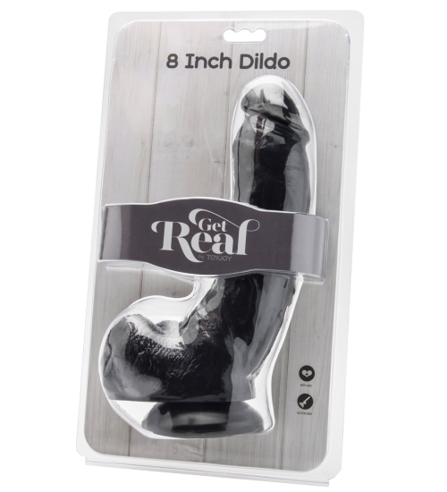 Dildo mare negru cu ventuză