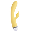 Vibrator galben cu proeminență pentru stimularea clitorisului
