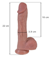 Dildo silicon natural 22 cm