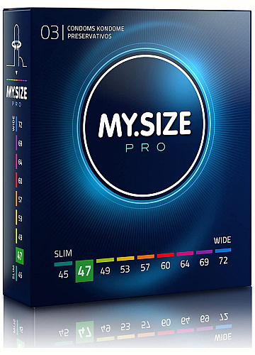 Prezervativele mele.SIZE Pro 47 mm - 3 buc