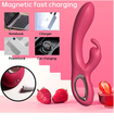 Vibrator USB rezistent la apă cu suliță clitoridiană