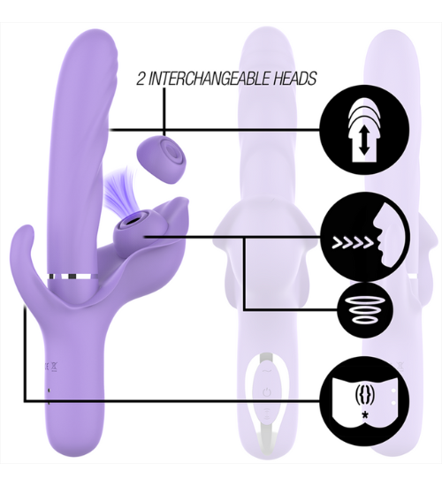 Vibrator triplu de satisfacție