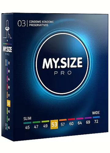 Prezervativele mele.SIZE Pro 53 mm - 3 buc