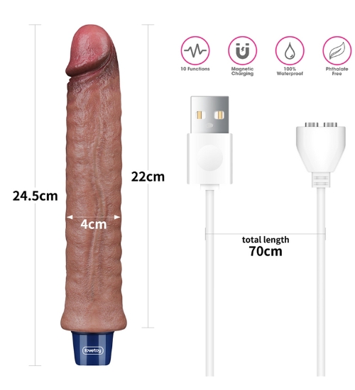 Vibrator realist la îndemână 22 cm