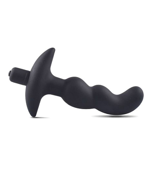 Vibrator anal din silicon negru
