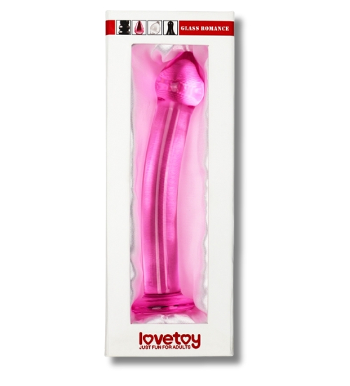 Dildo de sticlă roz