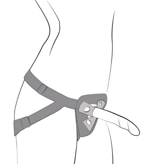 Strap-on în trei culori pentru femei