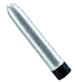 Vibrator cu sclipici argintiu