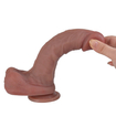 Dildo din silicon de culoare carne cu ventuză