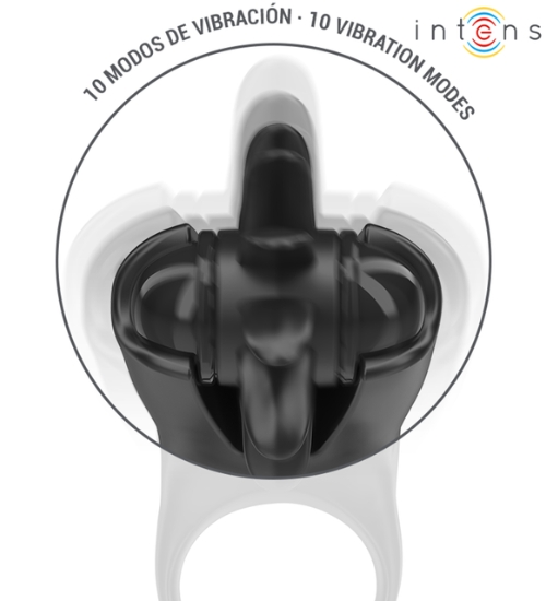 Inel vibrator cu stimulator clitoridian rotativ