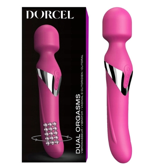 Vibrator rotativ cu dispozitiv de masaj - Dorcel
