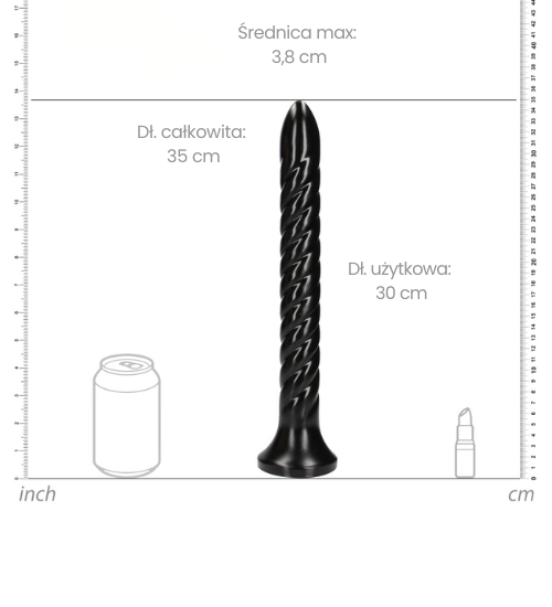 Dildo anal spiralat uriaș