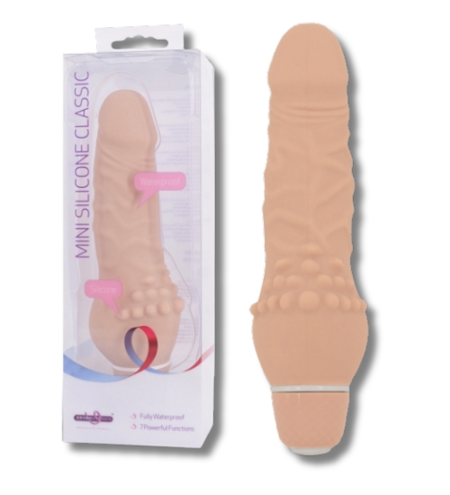 Vibrator mic din silicon de culoarea cărnii