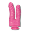 Dildo dublu realist roz