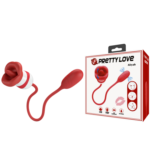 Stimulator 2 în 1 cu limbă și glonț vibrator