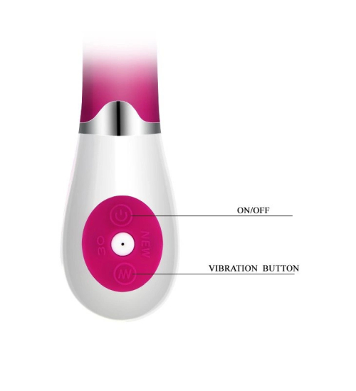Vibrator silicon roz - 30 vibrații