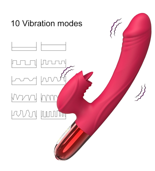 Vibrator din silicon cu funcție de încălzire
