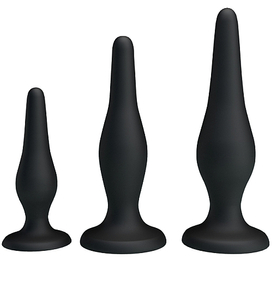 Trei dopuri de silicon negru