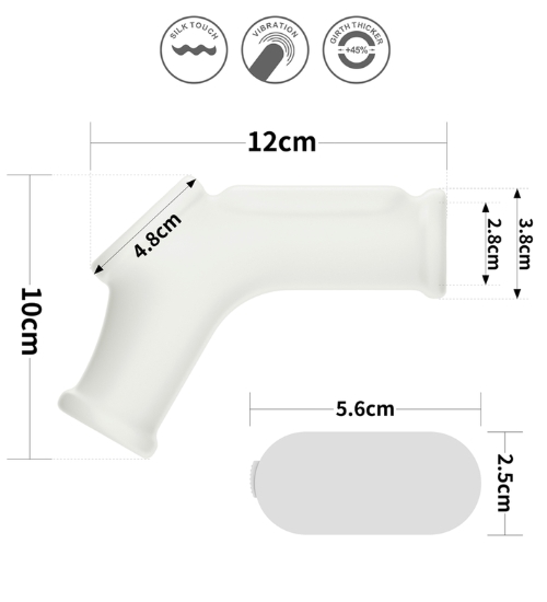 Capac de penis alb vibrator