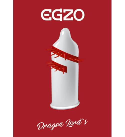 Manșon pentru penis cu țepi Egzo Dragon Lord