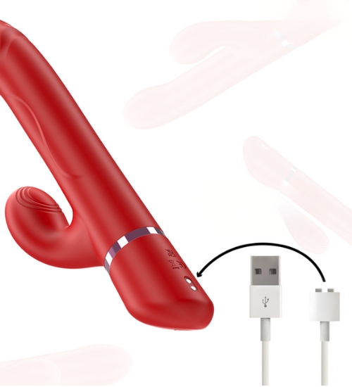 Vibrator dublu pentru stimularea punctului G și a clitorisului