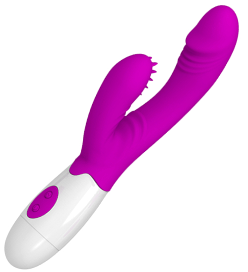 Vibrator roz cu filă mobilă