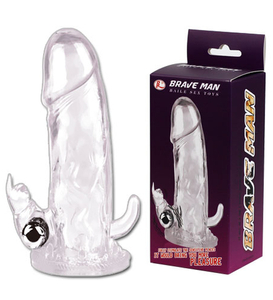 Extensie a penisului cu stimulator vibrator