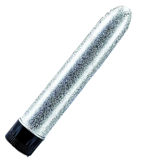 Vibrator cu sclipici argintiu