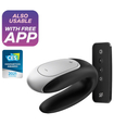 Stimulator de cuplu negru Satisfyer