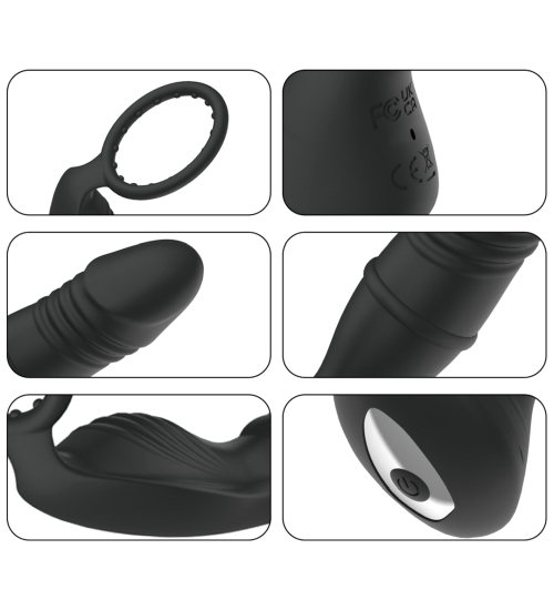 Masajor de prostată cu mișcare alternativă controlat prin telefon