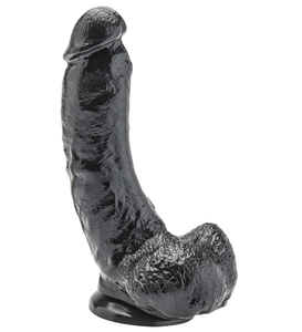 Dildo mare negru cu ventuză