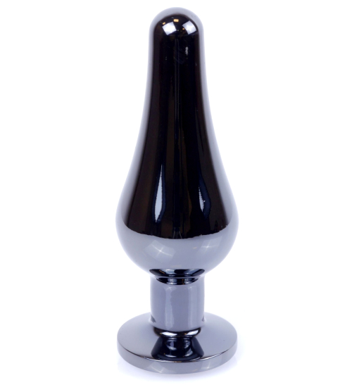 Plug anal negru cu diamant