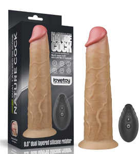 Dildo rotativ de 20 cm cu telecomandă wireless