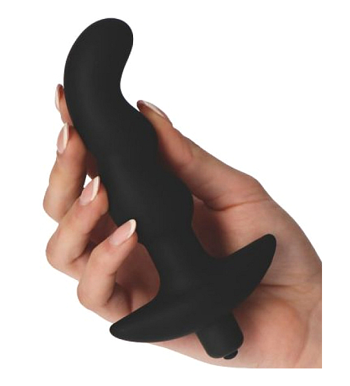 Vibrator anal din silicon negru