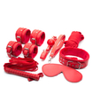 Set BDSM roșu din 8 piese