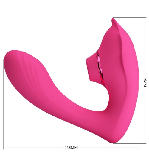 Vibrator pentru punctul G cu stimulator clitoridian