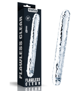Dildo dublu transparent
