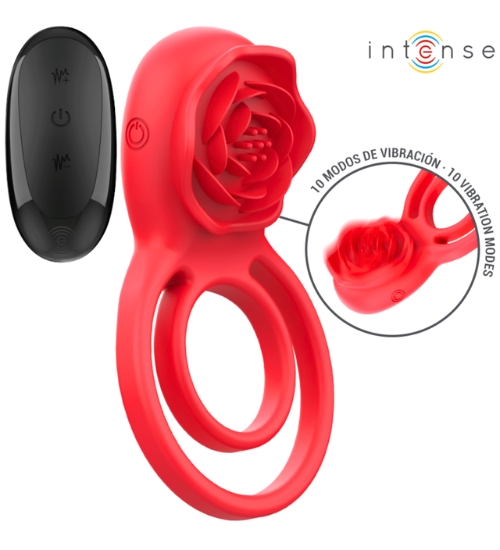 Trandafir vibrator pe un inel cu telecomandă
