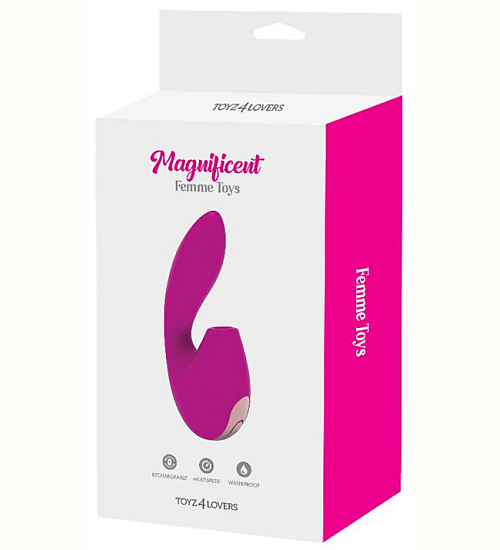 Vibrator roz cu stimulare prin aspirație a clitorisului