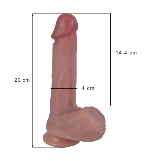 Dildo realist din silicon de 20 cm