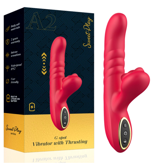 Vibrator roz pentru stimularea punctului G și a clitorisului