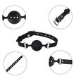 Bondage gag cu bilă de silicon