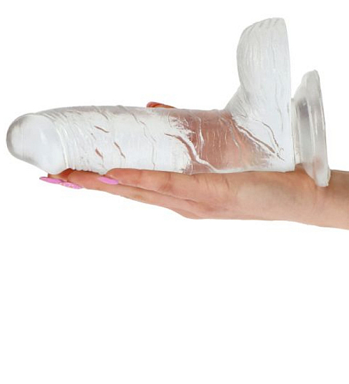 Dildo transparent cu ventuză