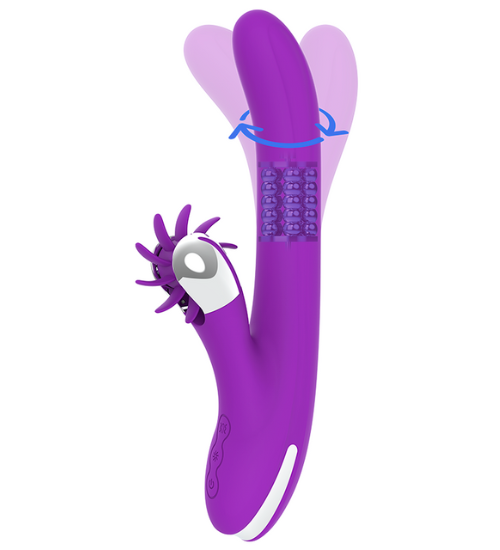Vibrator pentru iepurași cu mișcări de rotație